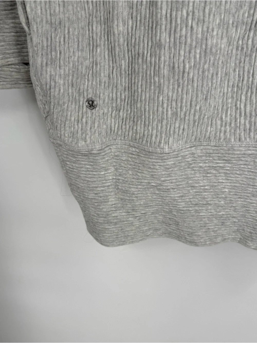 Lululemon Along the Way Cozy Ribbed Dress Mini Grey Mock Neck Knit Size S